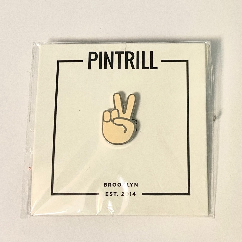 NEW Pintrill Peace Hand Sign Pin